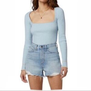 SO ~ Good For Life Ambience Blue Junior Knit Top NWT